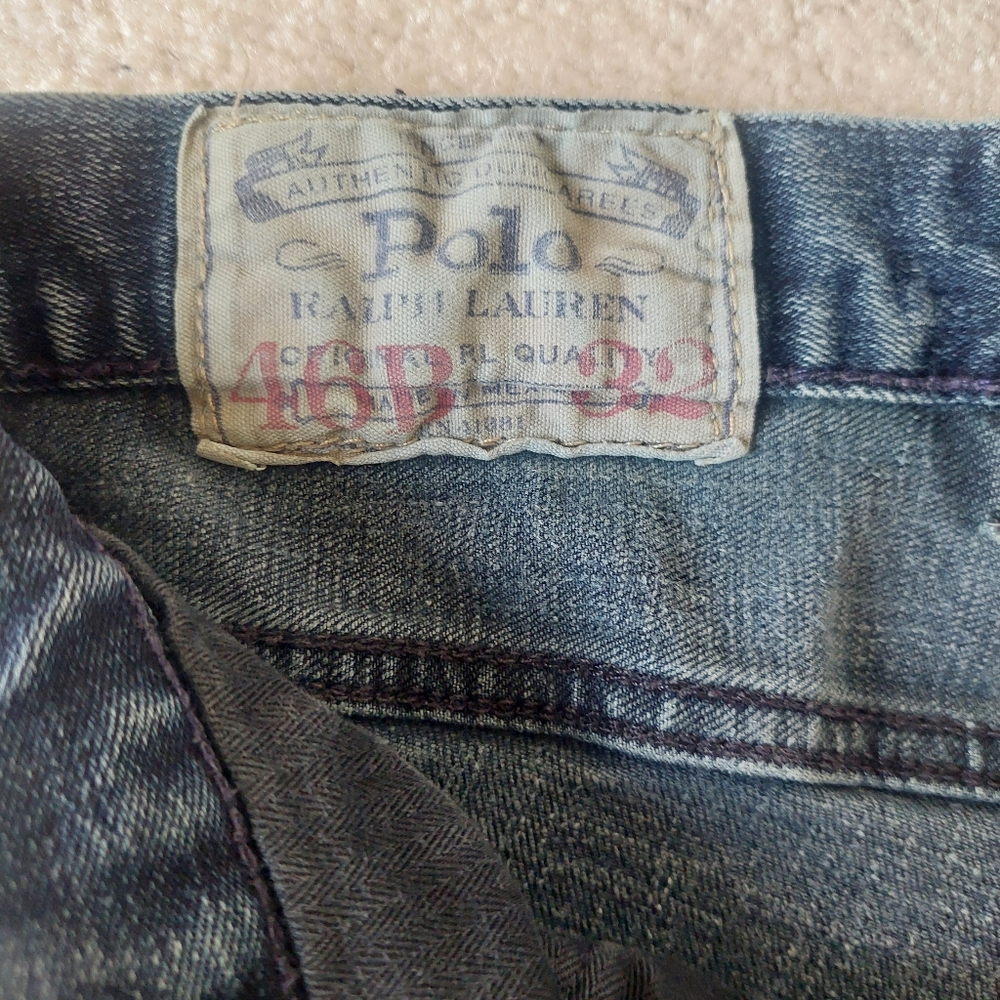 Polo Ralph Lauren Hampton Straight Jeans, Men's 46B x 32, Newton Indigo Stretch